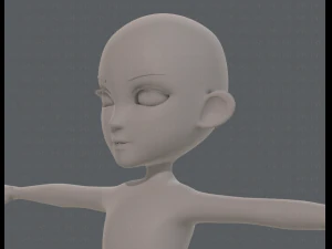 base mesh girl characterv13 3D Model