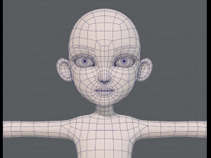 base mesh girl characterv13 Model 3D