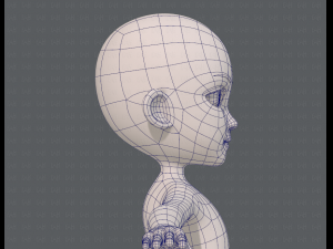 base mesh girl characterv13 Model 3D