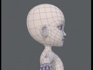 base mesh girl characterv13 3D Model