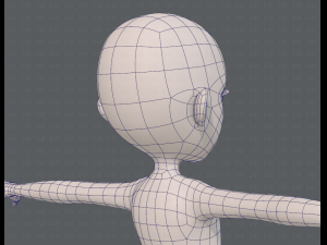 base mesh girl characterv13 Model 3D