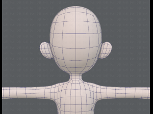 base mesh girl characterv13 Model 3D