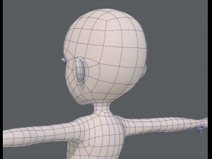 base mesh girl characterv13 Model 3D