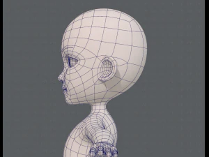 base mesh girl characterv13 3D Model