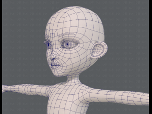 base mesh girl characterv13 Model 3D