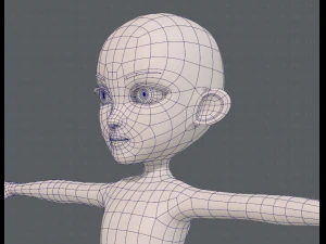 base mesh girl characterv13 3D Model