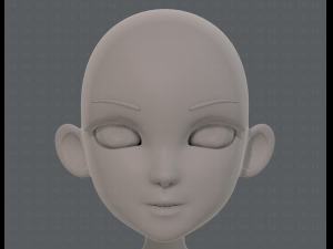 base mesh girl characterv13 Model 3D