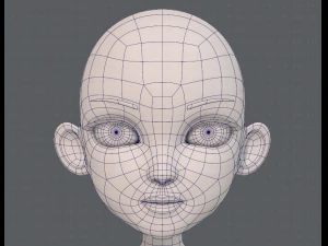 base mesh girl characterv13 3D Model