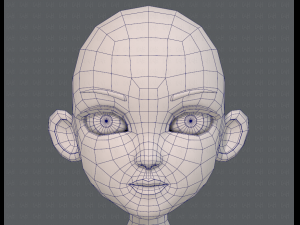 base mesh girl characterv13 Model 3D