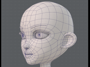 base mesh girl characterv13 Model 3D