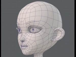 base mesh girl characterv13 3D Model