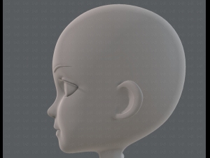 base mesh girl characterv13 Model 3D