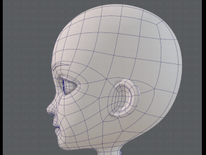 base mesh girl characterv13 Model 3D