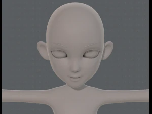 base mesh girl characterv13 3D Model