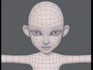 base mesh girl characterv13 Model 3D