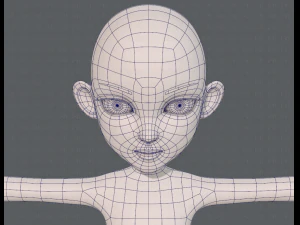 base mesh girl characterv13 3D Model