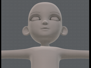 base mesh girl characterv13 Model 3D