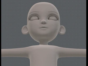 base mesh girl characterv13 3D Model