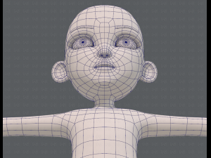 base mesh girl characterv13 Model 3D