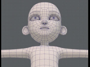 base mesh girl characterv13 3D Model