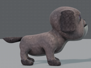 dog base cartoonv06 3D 模型