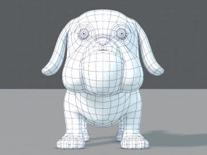 dog base cartoonv06 3D Model