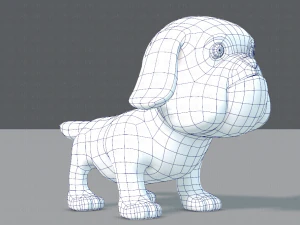 dog base cartoonv06 3D Model