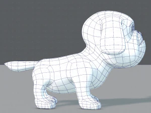 dog base cartoonv06 3D Model