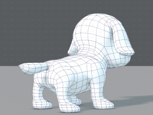 dog base cartoonv06 3D 模型