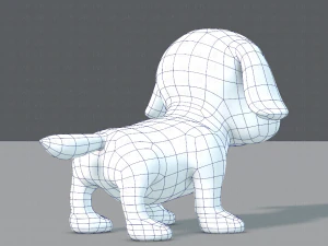 dog base cartoonv06 3D Model
