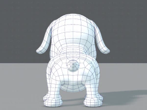 dog base cartoonv06 3D Model