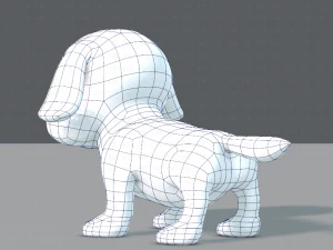 dog base cartoonv06 3D Model