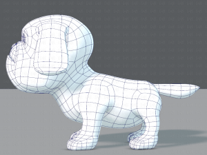 dog base cartoonv06 3D 模型