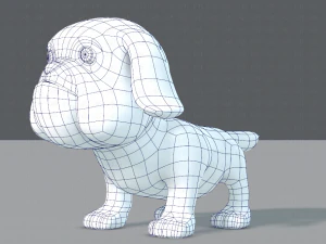 dog base cartoonv06 3D Model