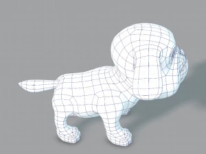 dog base cartoonv06 3D Model