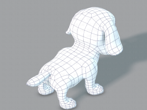 dog base cartoonv06 3D 模型