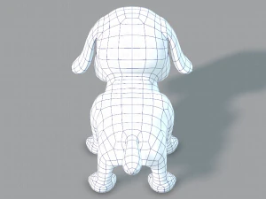 dog base cartoonv06 3D Model