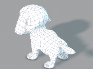 dog base cartoonv06 3D 模型