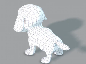 dog base cartoonv06 3D Model