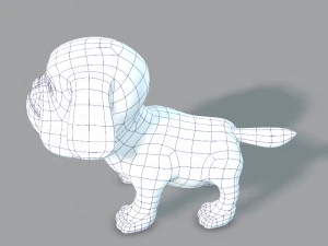 dog base cartoonv06 3D Model