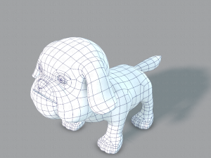 dog base cartoonv06 3D 模型