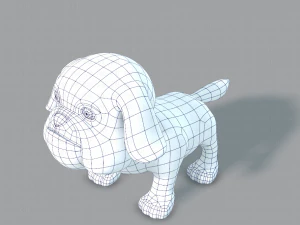 dog base cartoonv06 3D Model