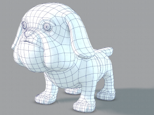 dog base cartoonv06 3D 模型