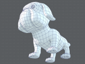 dog base cartoonv06 3D 模型
