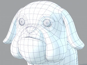 dog base cartoonv06 3D Model