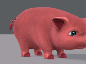 pig cartoon v03 3D Model