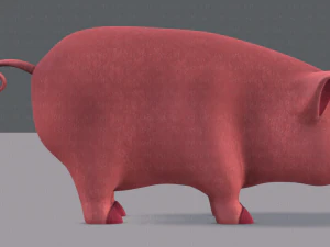 pig cartoon v03 3D Model