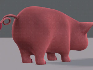 pig cartoon v03 3D Model