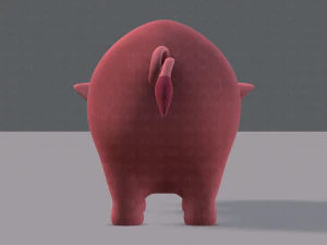 pig cartoon v03 3D Model