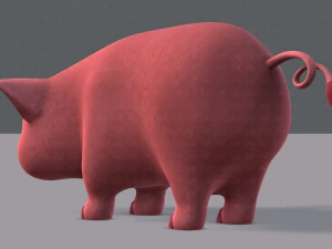 pig cartoon v03 3D Model